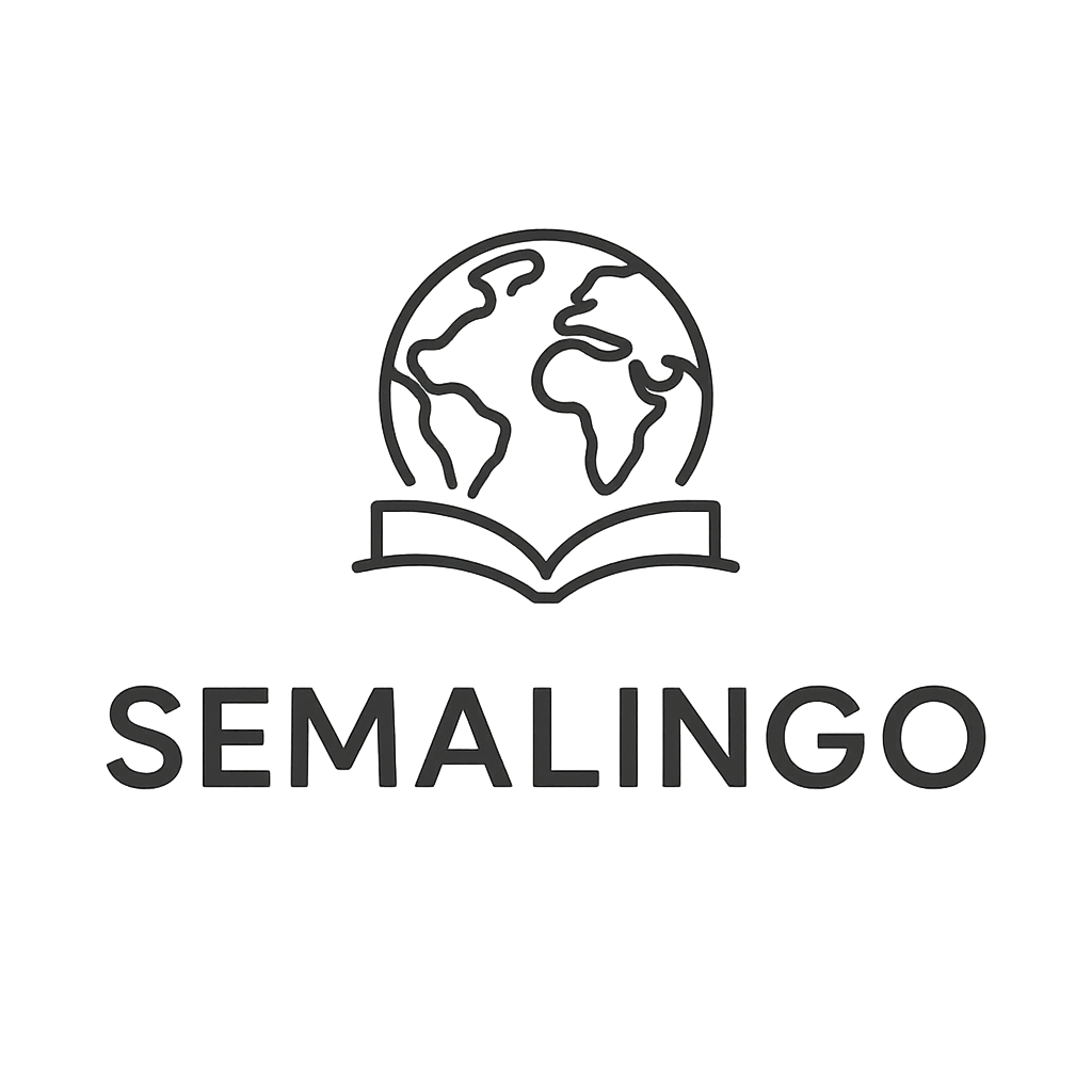 SEMALINGO –A1 German Grammar Starter Kit - Product Hunt launch logo and brand identity