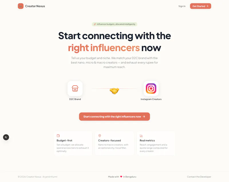 Creator Nexus — Influencer Budgeting screenshot 3