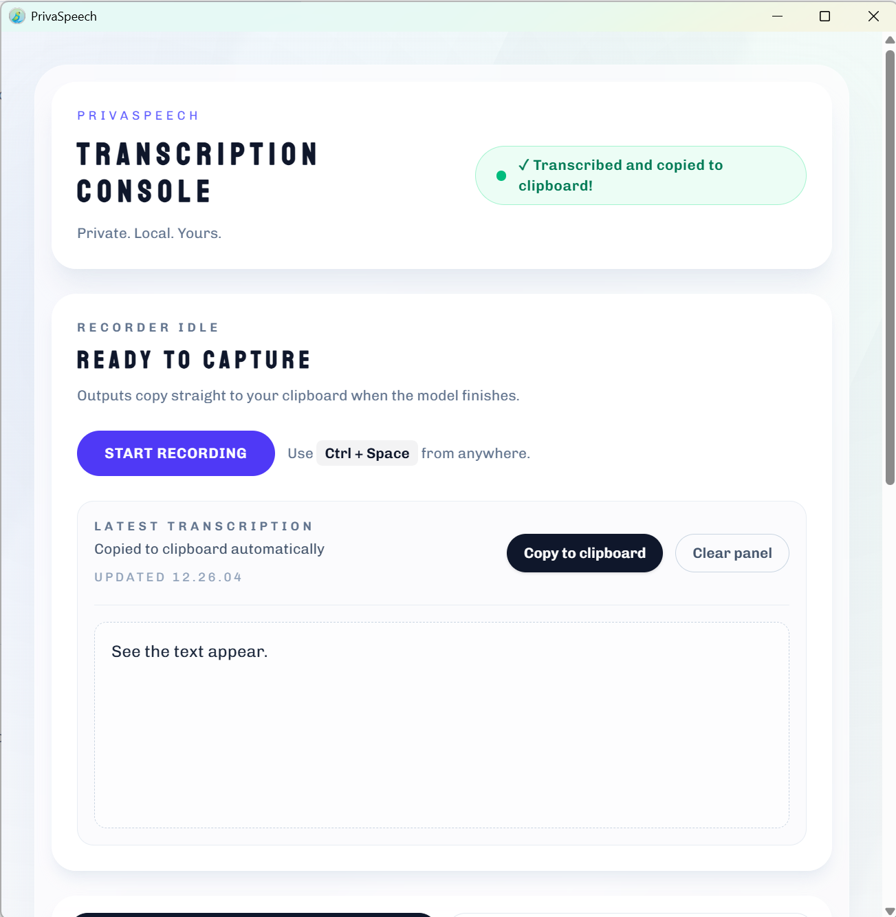 PrivaSpeech - Screenshot 3 showing product features and functionality