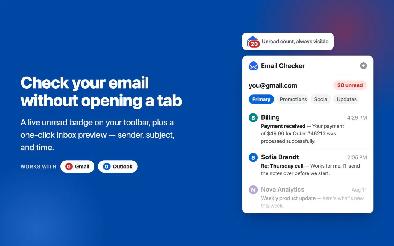 Email Checker for Gmail™ screenshot