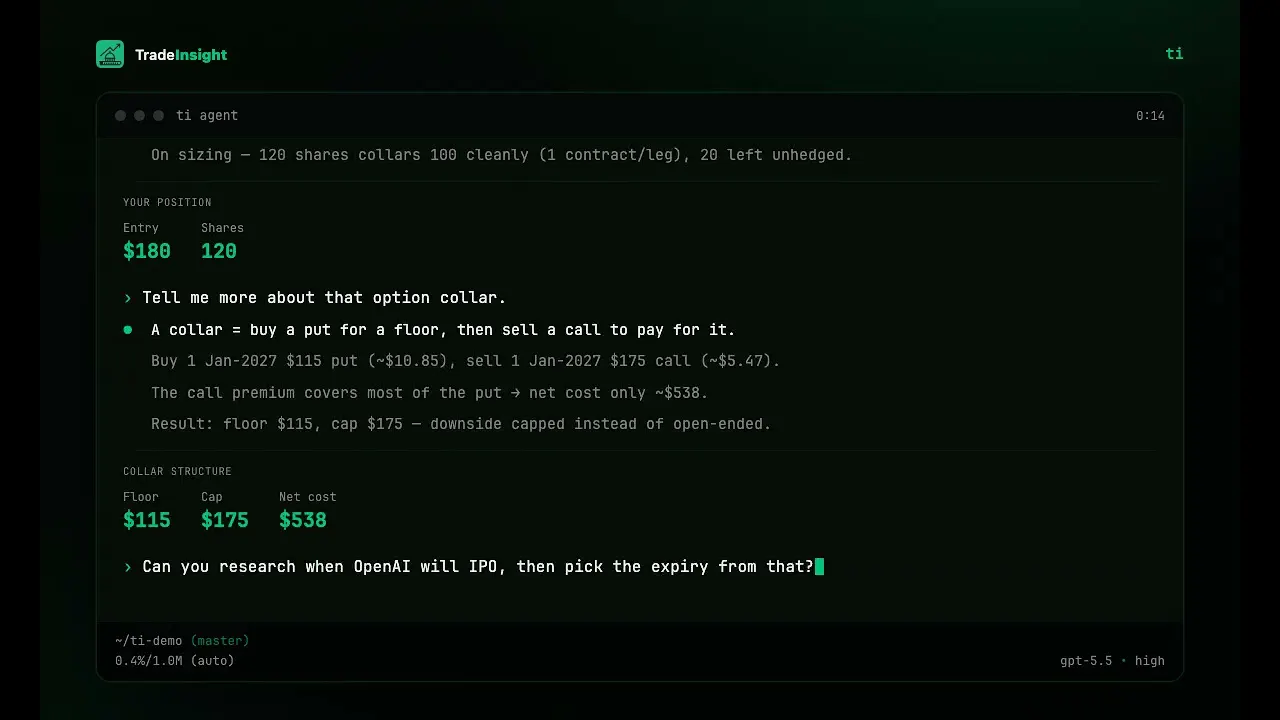 ti — AI Agent for Quants & Traders gallery image