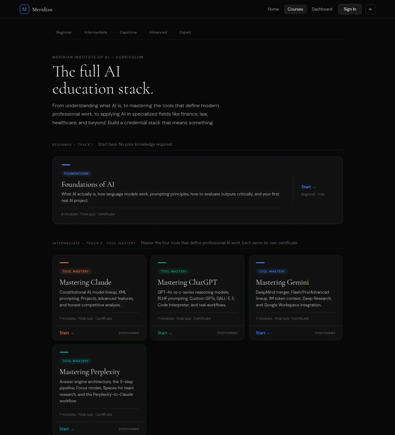 Meridian Institute of AI 截图 3