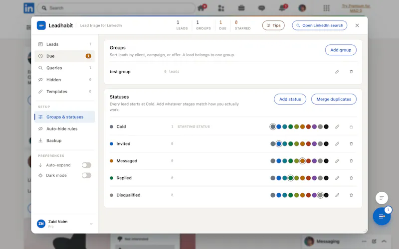 Leadhabit screenshot 4
