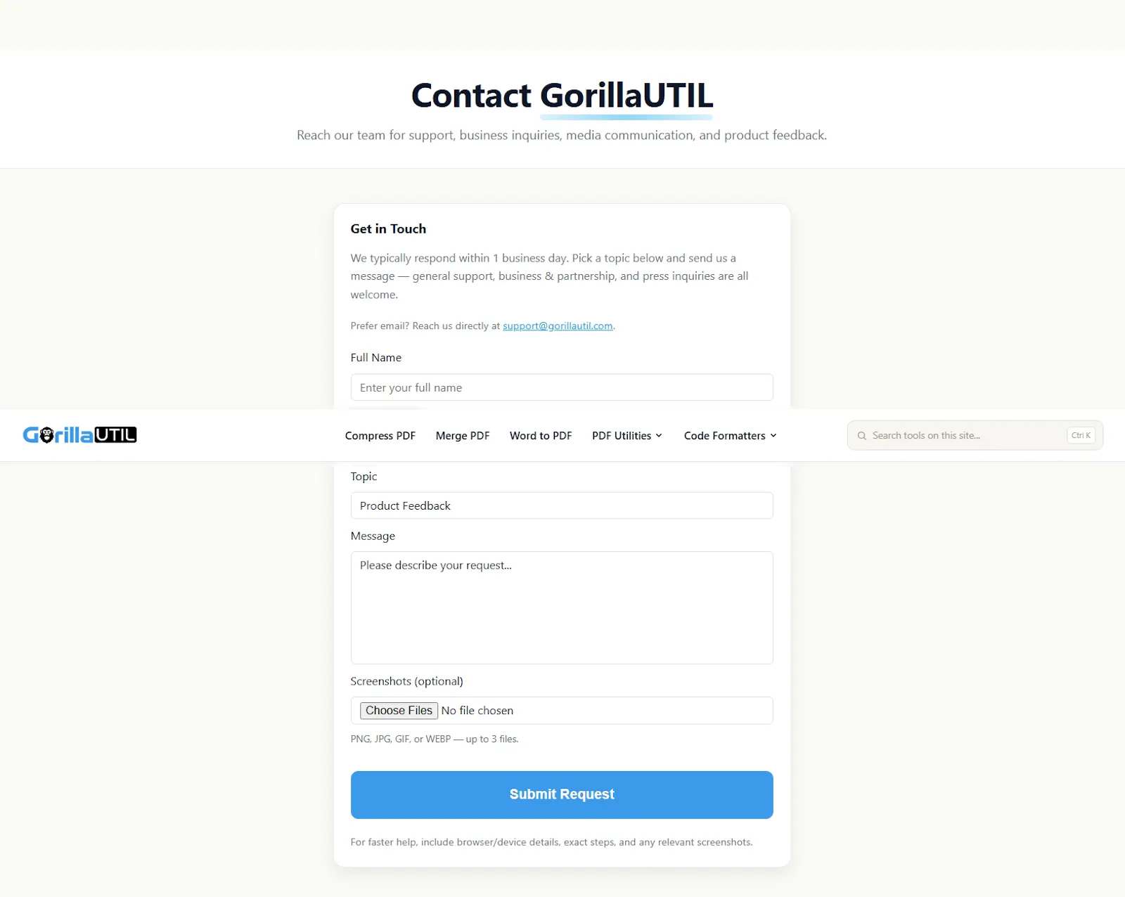 GorillaUTIL screenshot 4