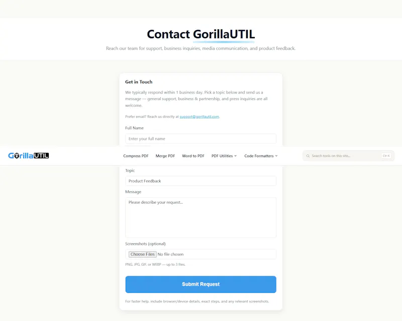 GorillaUTIL screenshot 4