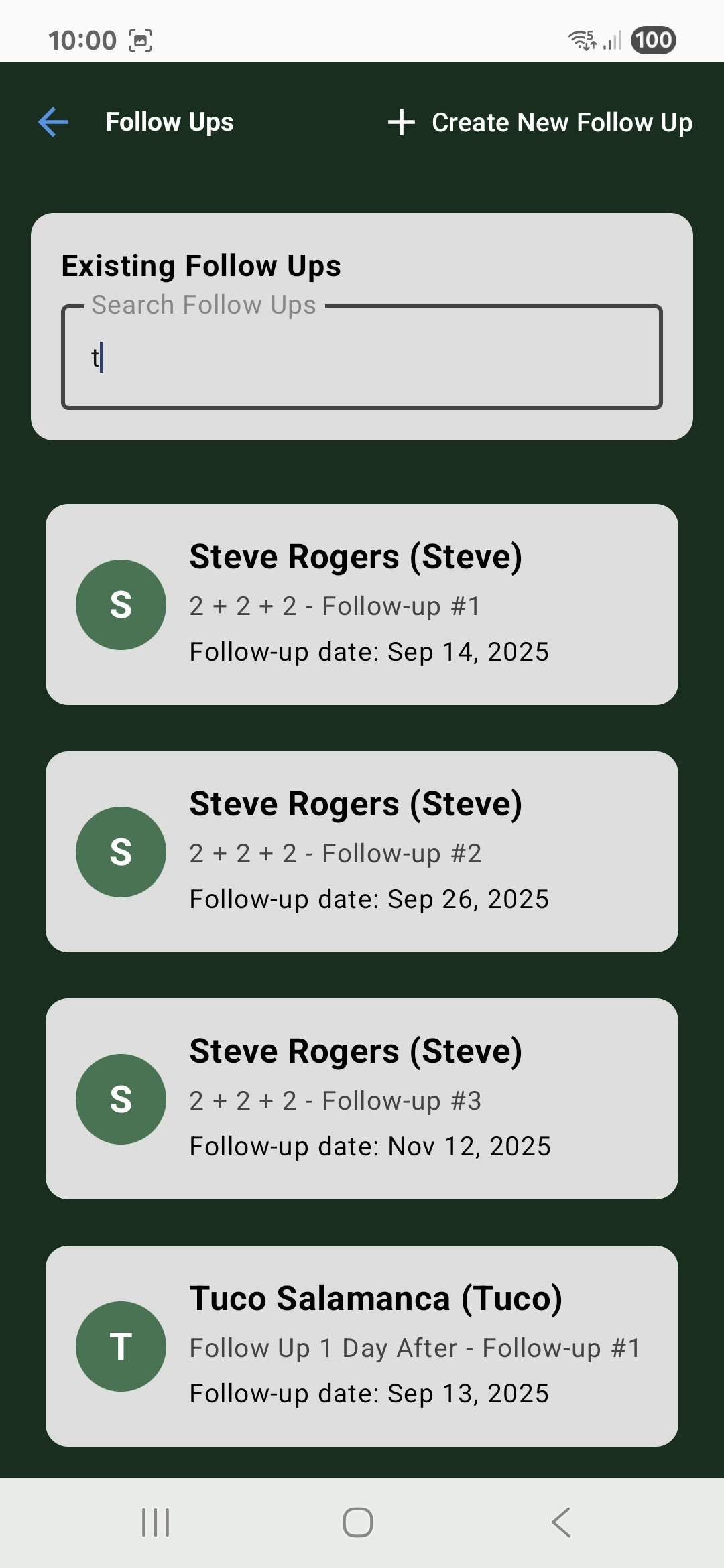 Follow Up's Launch gallery image