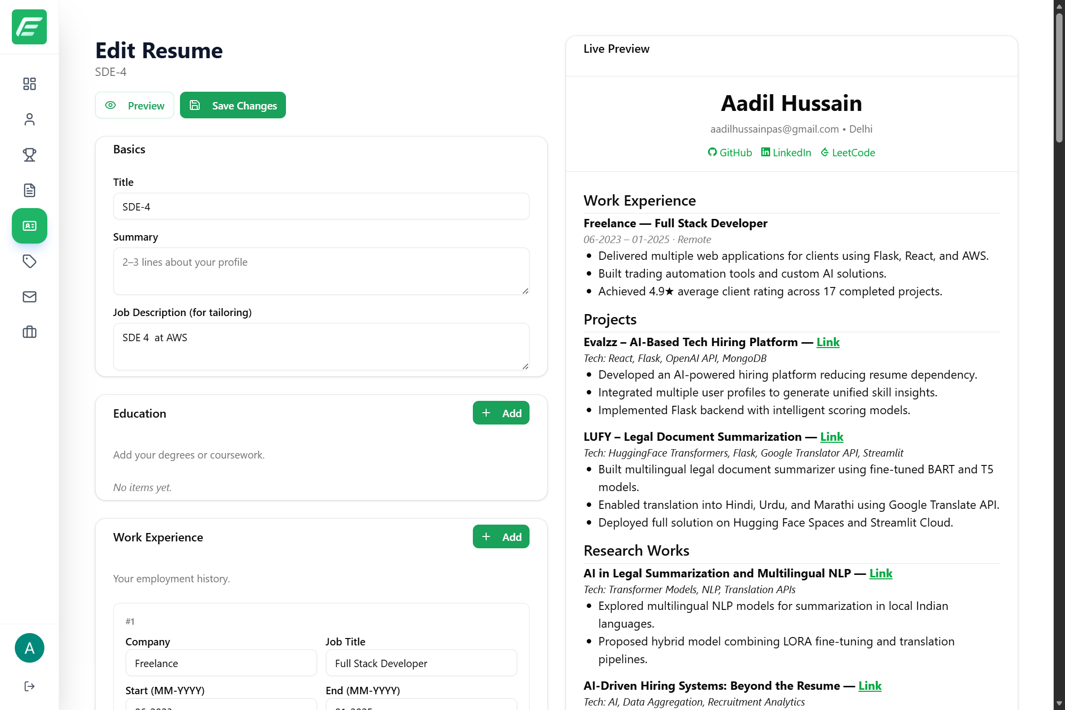 EVALZZ - Screenshot 4 showing product features and functionality
