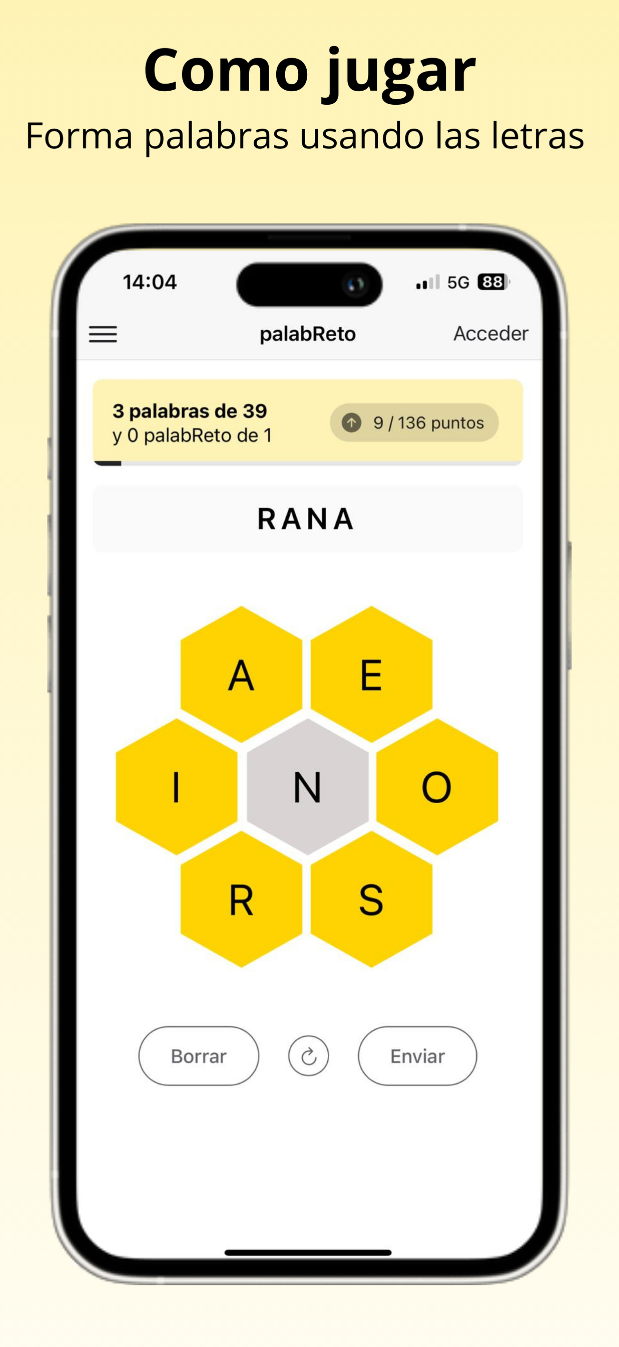 وسائط كلمة - paraulogic باللغة الإسبانية - لعبة الكلمات اليومية |paraulogic castilian 5