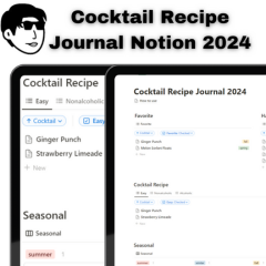 Cocktail Recipe Journal Notion Templates