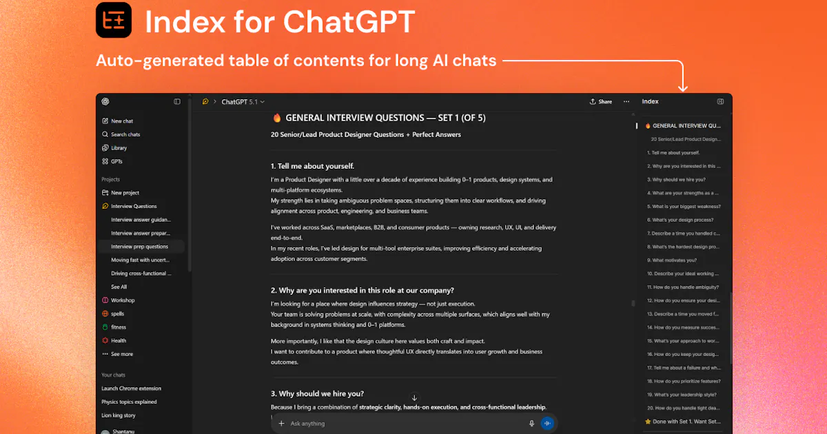 Index for ChatGPT