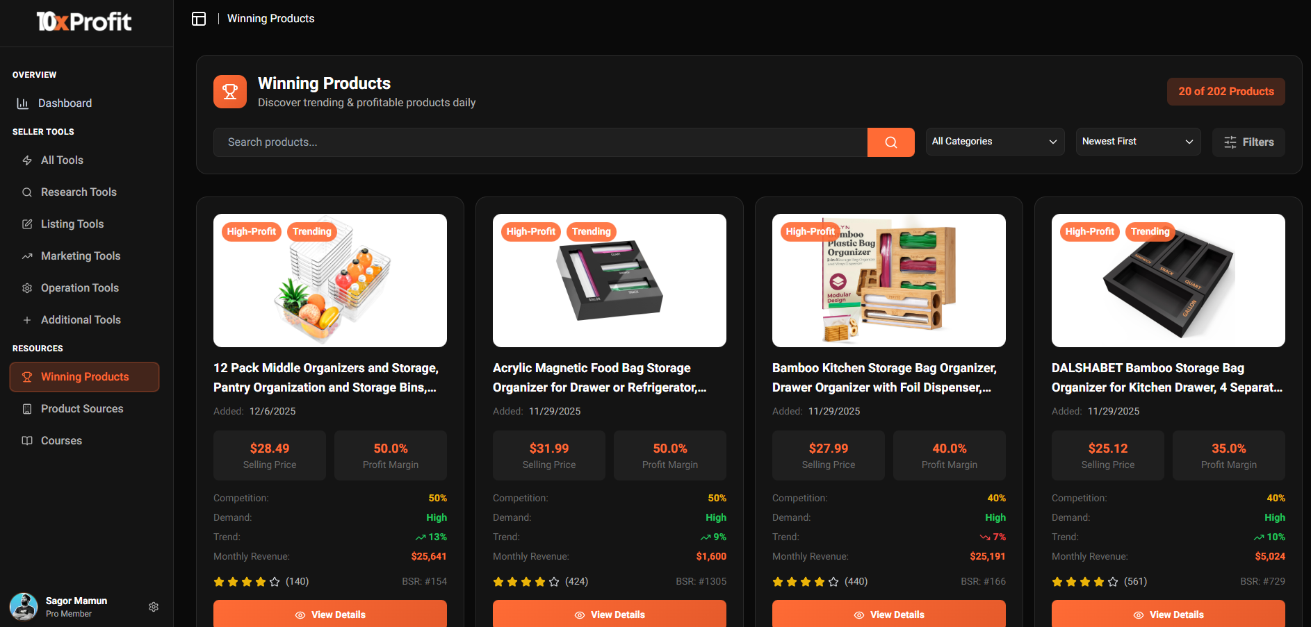 10XProfit.io - Screenshot 3 showing product features and functionality