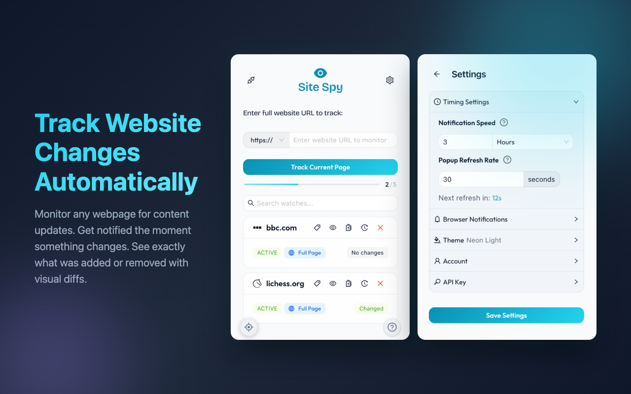 Site Spy - Screenshot 2 showing product features and functionality