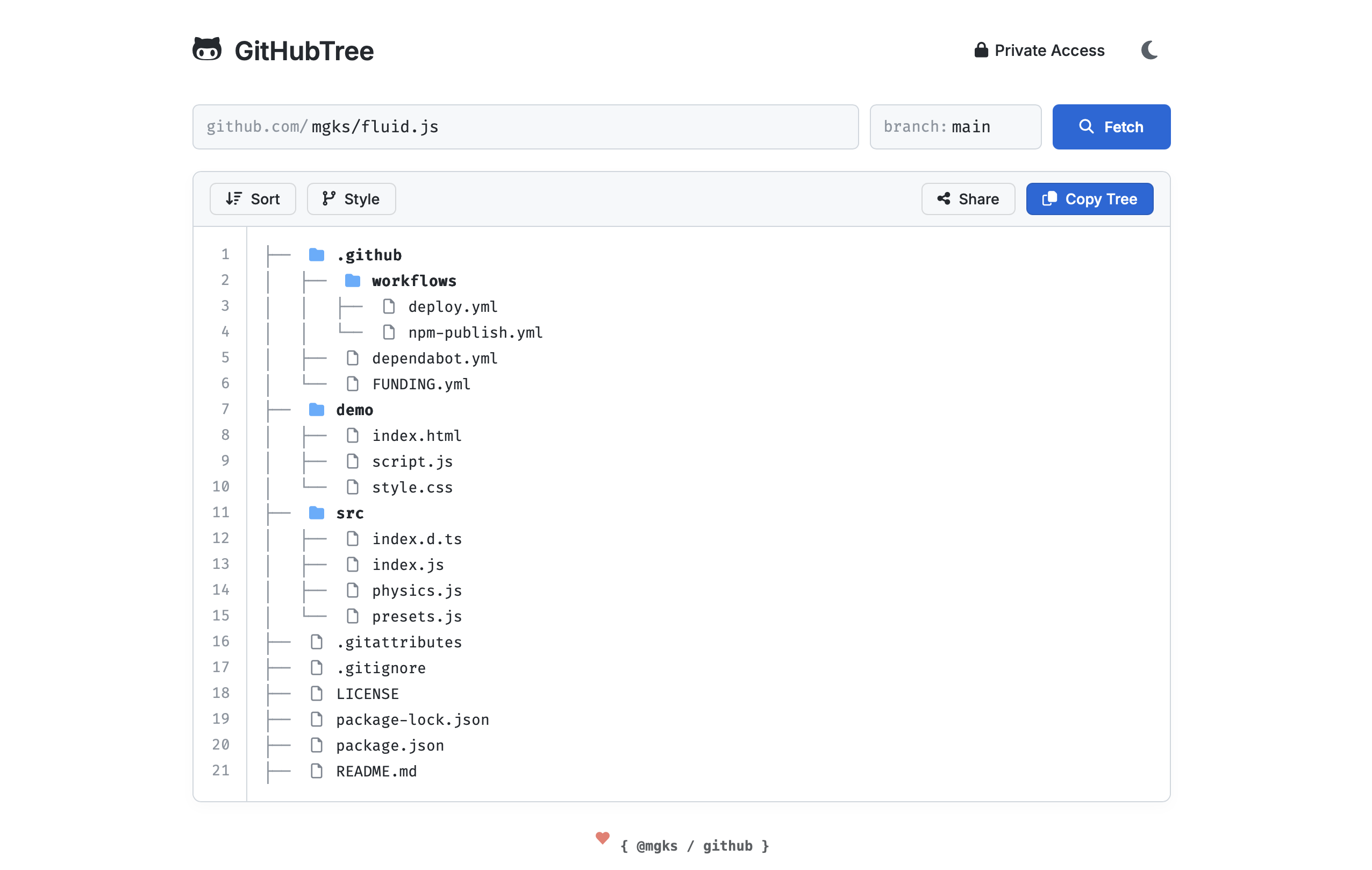 GitHub Tree gallery image