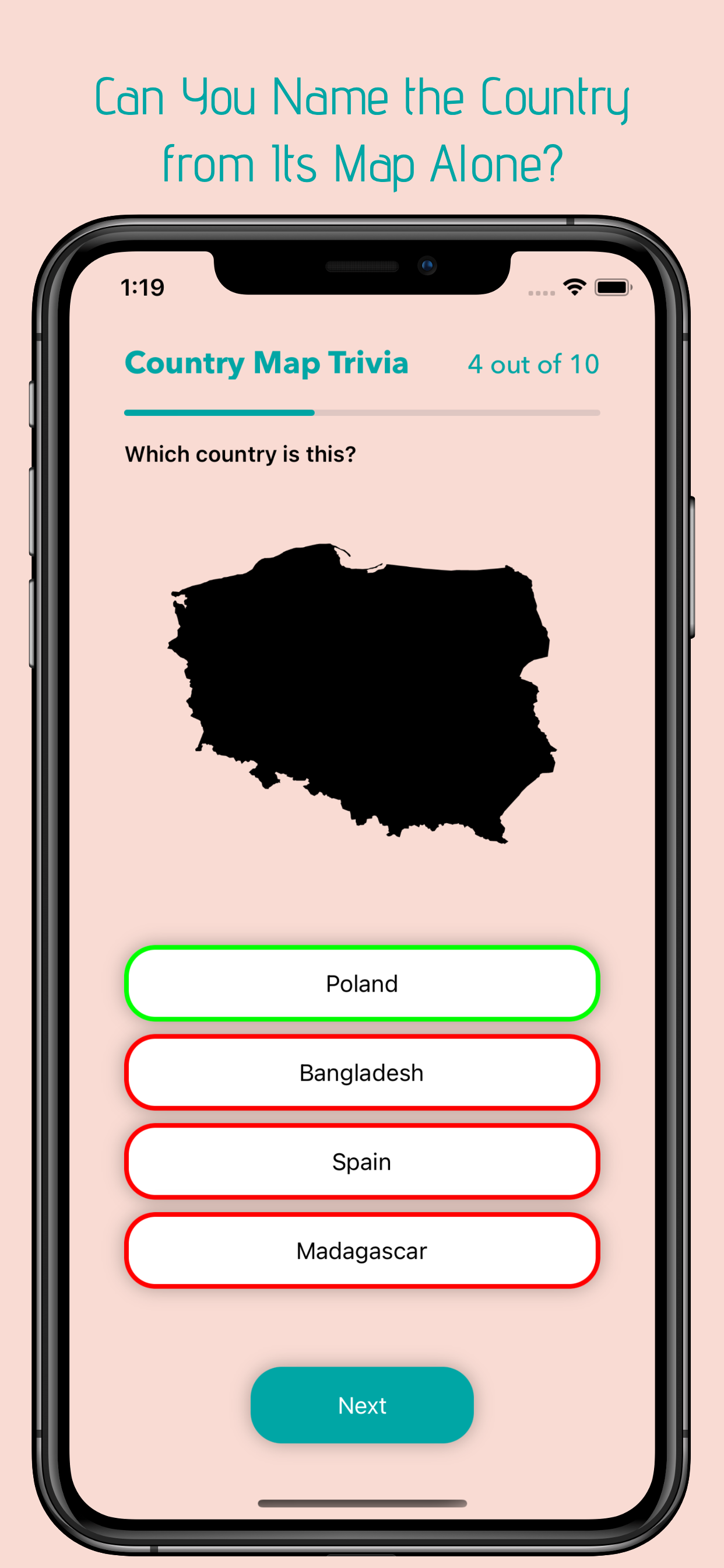 Mídia 3 de Mapa do país Trivia - Um jogo de curiosidades sobre mapas e países