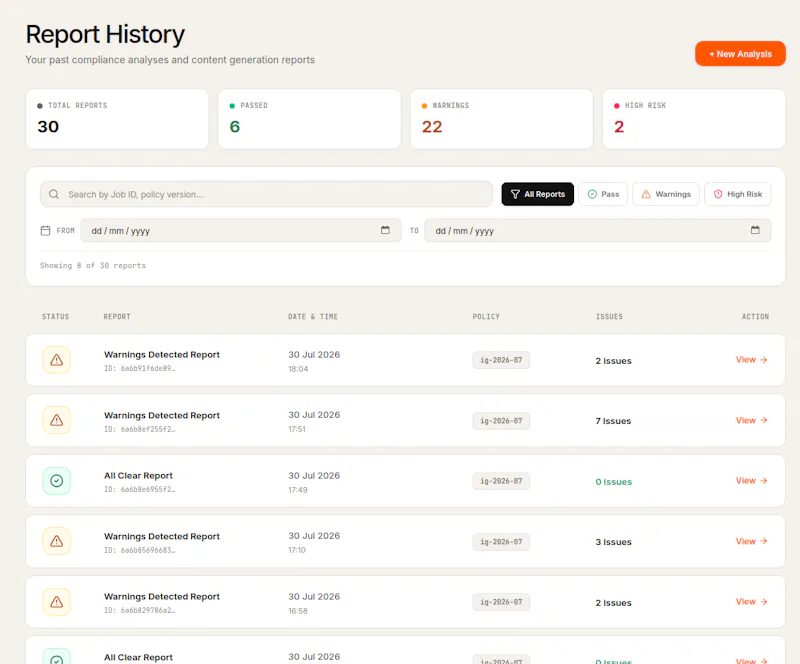 ComplyCheck  Video Compliance Analyser screenshot 4