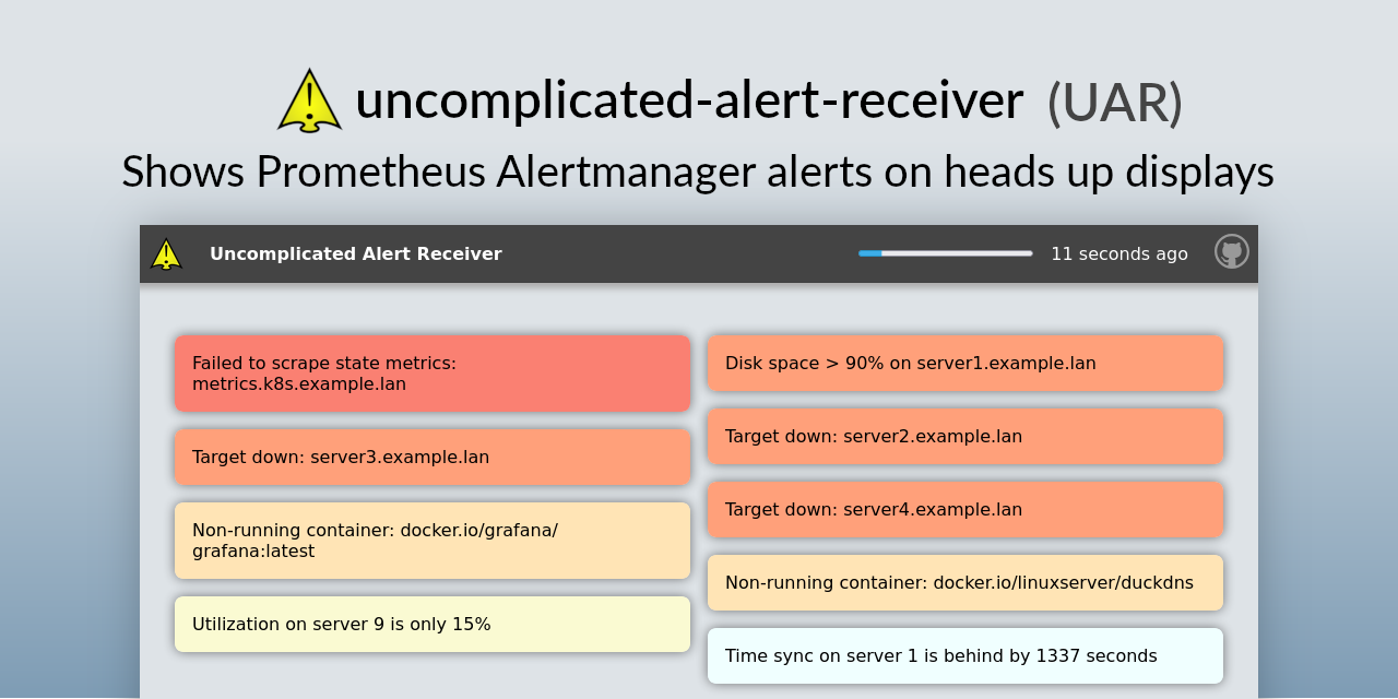 وسائط غير معقدة-إعادة التلاشي - عرض تنبيهات Prometheus AlertManager على شاشات العرض. 1