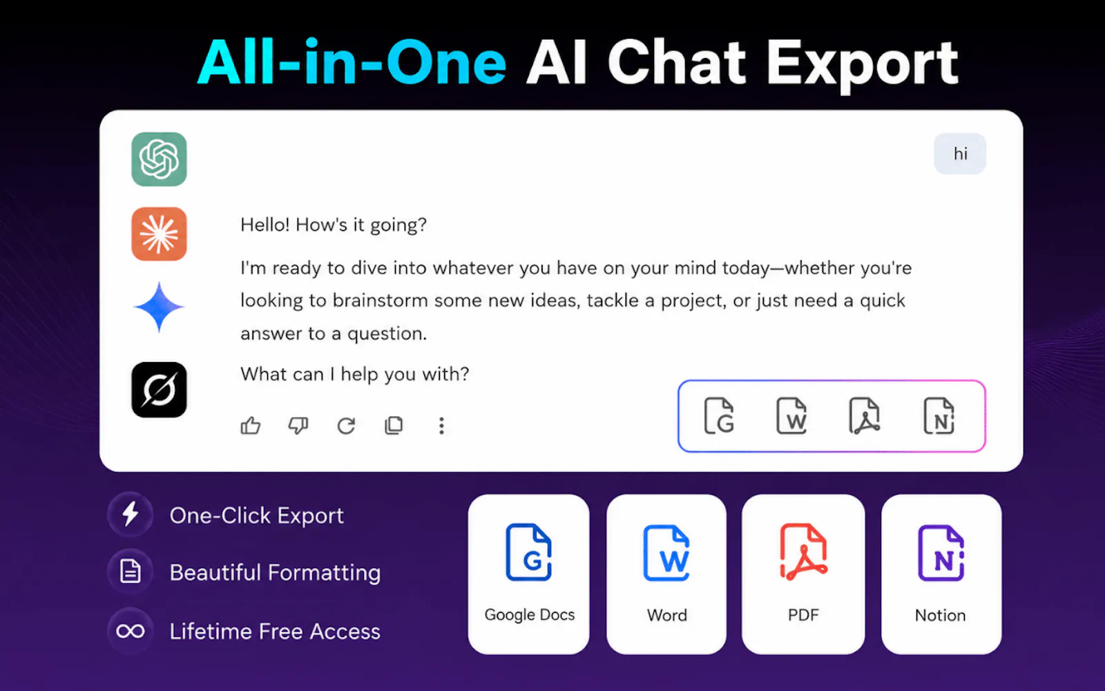 AI Chat Exporter: Save AI Conversations screenshot 1