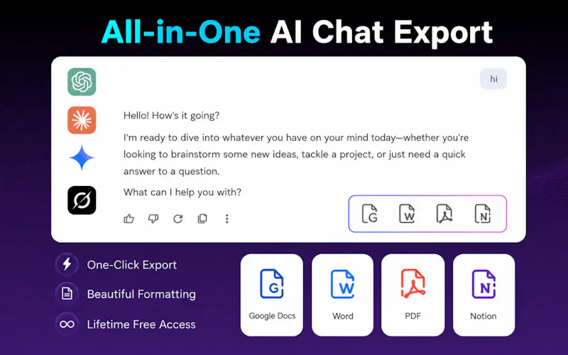 AI Chat Exporter: Save AI Conversations screenshot 1