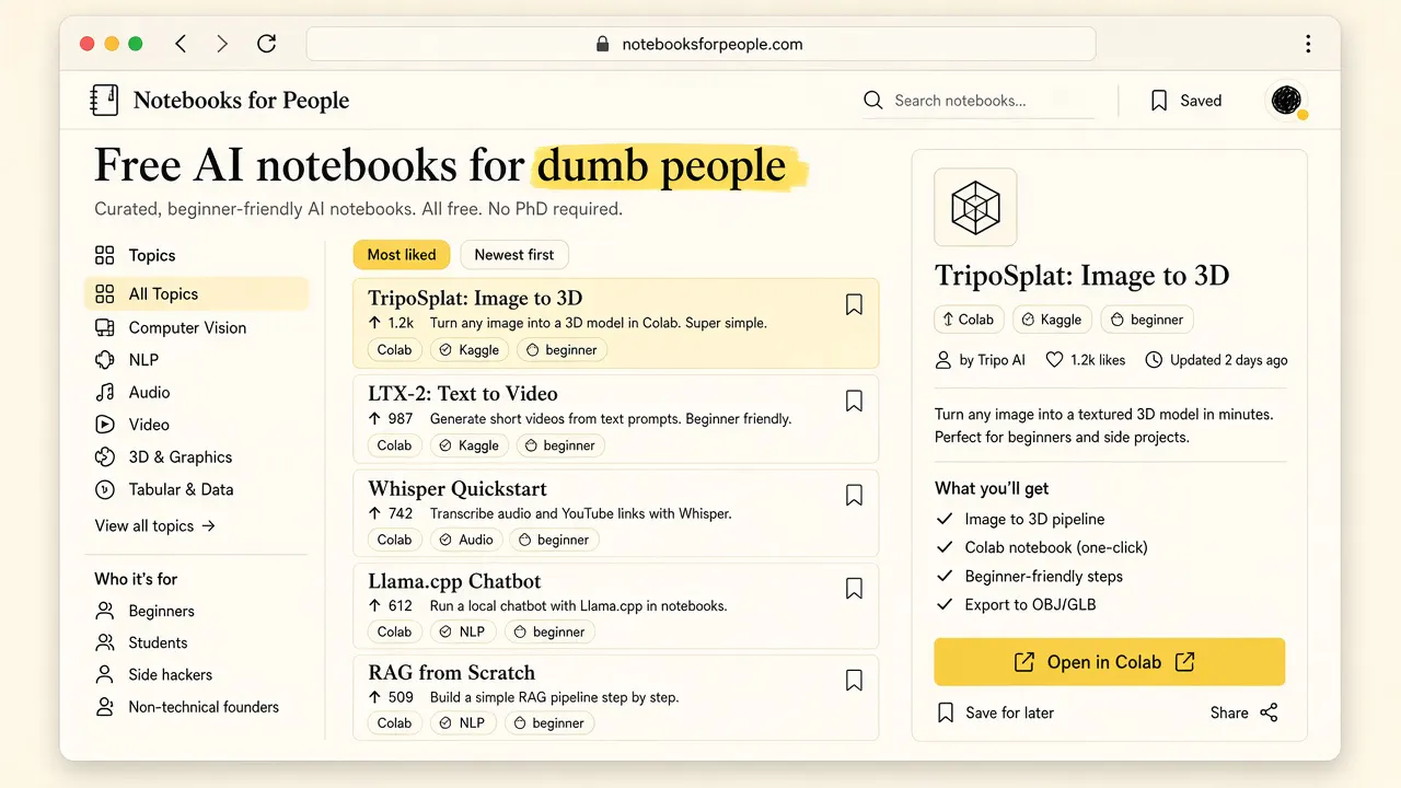 Free AI Notebooks gallery image
