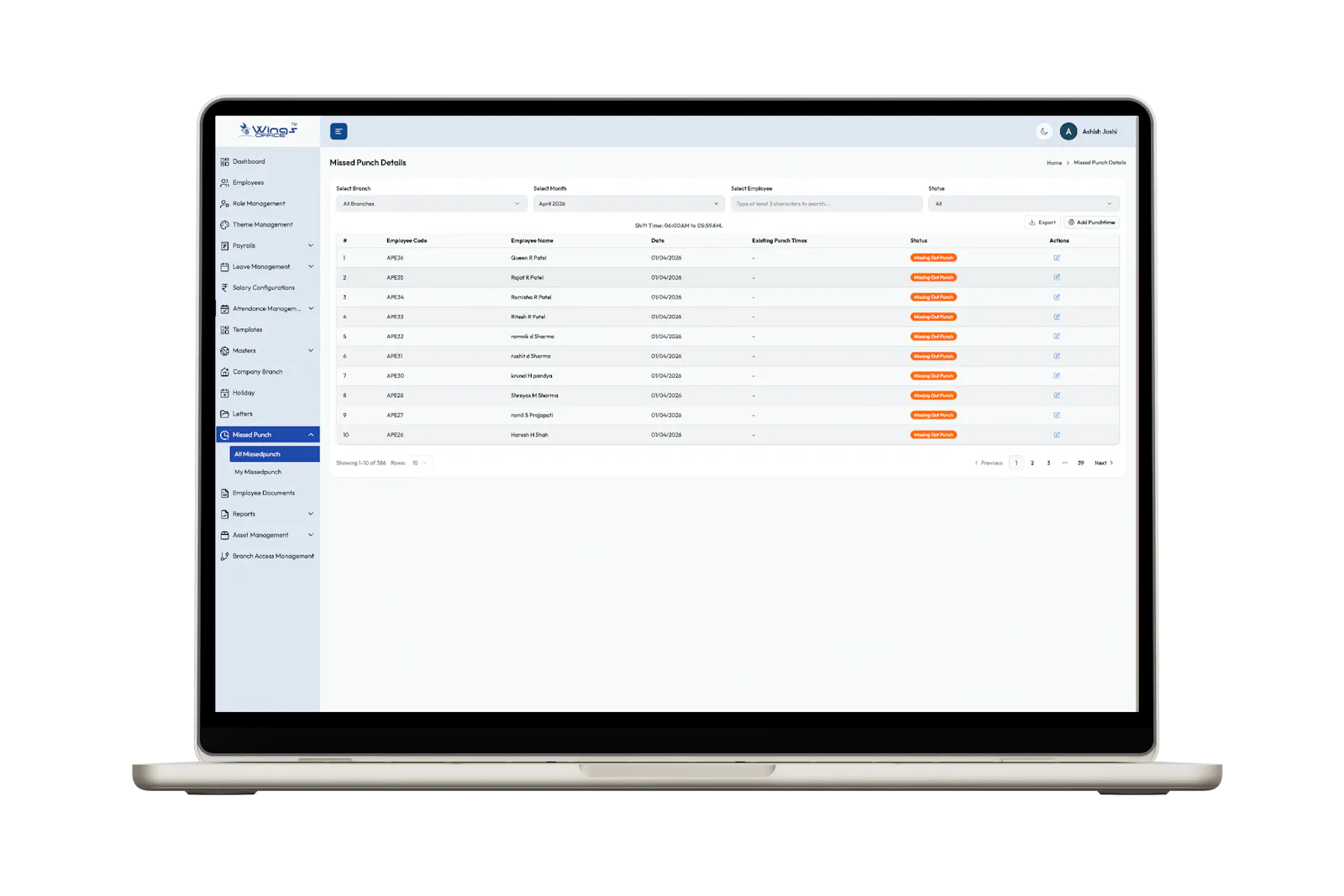 wings office | Ai Powered HRMS Software screenshot 6