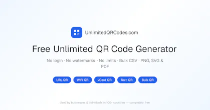 Unlimited QR Codes gallery image
