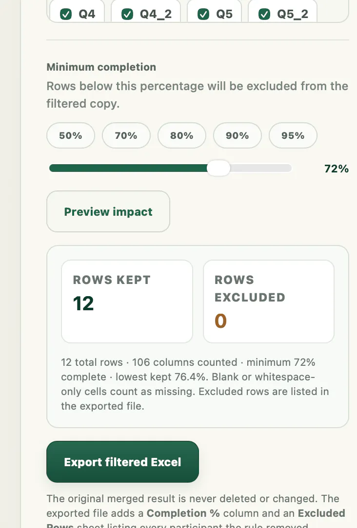 Research Data Merger screenshot