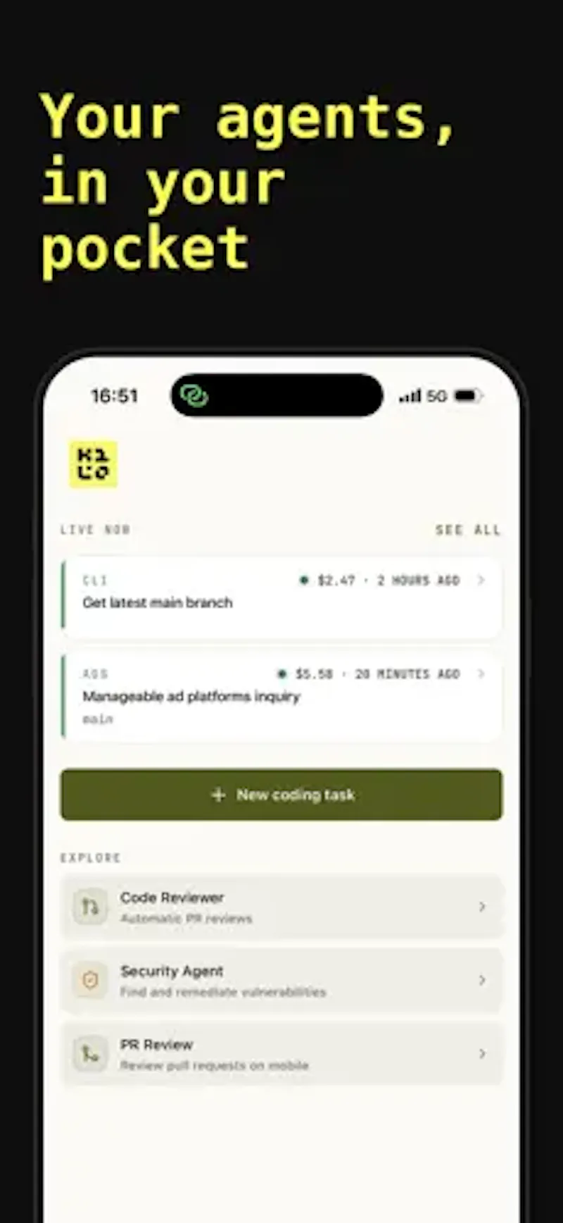 Kilo Code for iOS and Android screenshot 3