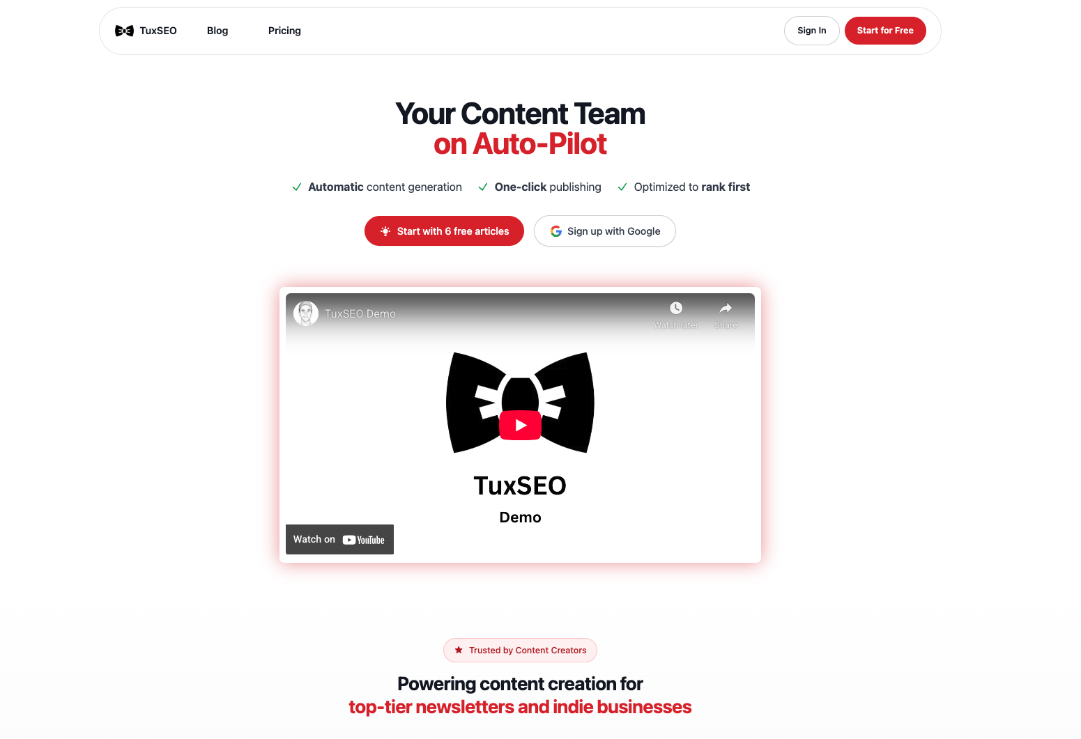 TuxSEO - Main screenshot showing features and interface