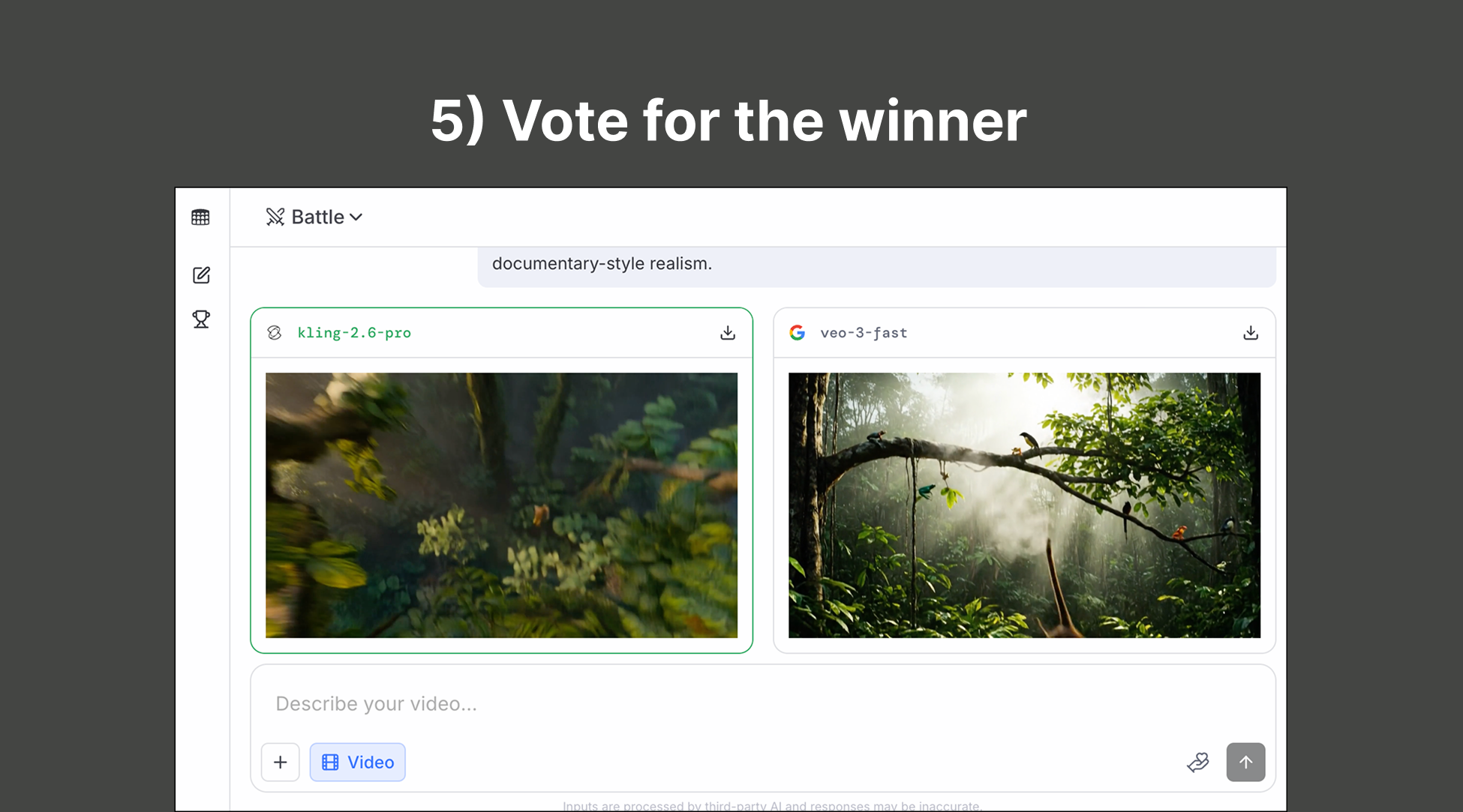 Create AI Videos on LMArena gallery image
