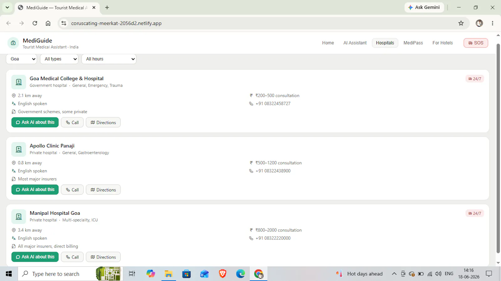 MediGuide — Tourist Medical Assistant screenshot 6