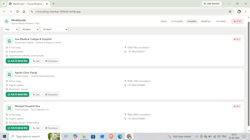 MediGuide — Tourist Medical Assistant screenshot 6