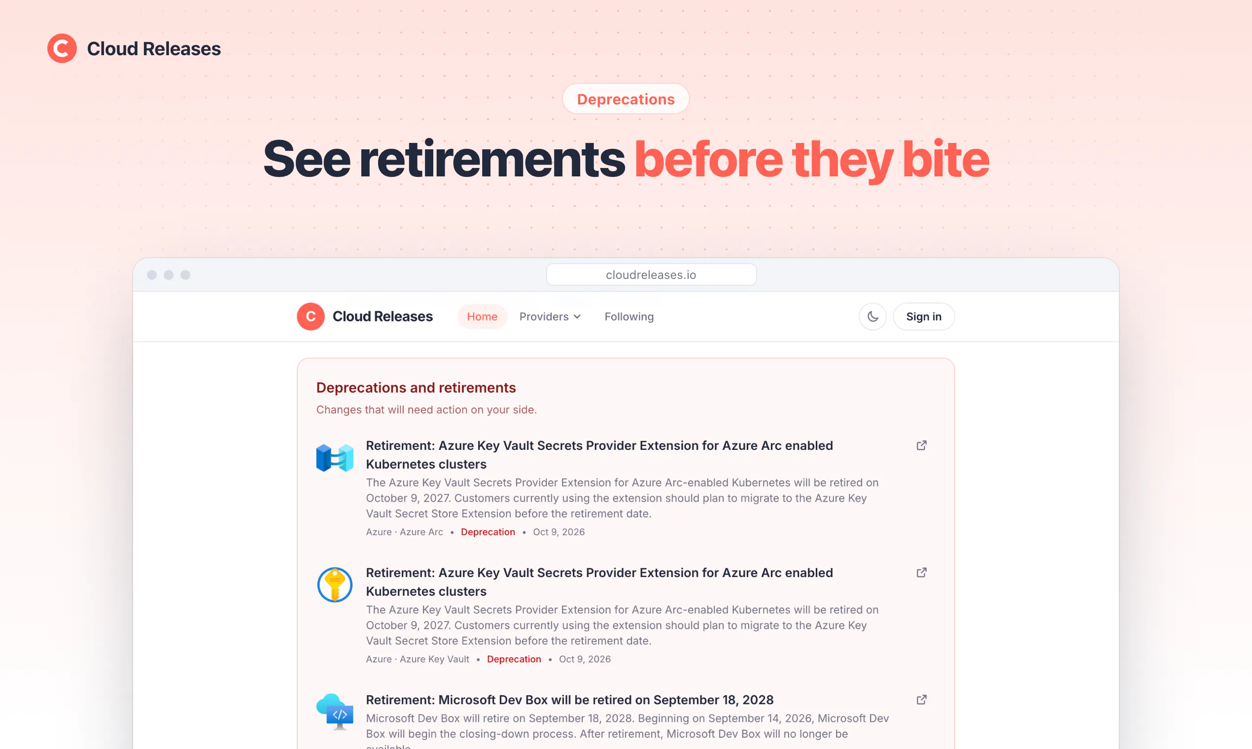 Cloud Releases screenshot 4