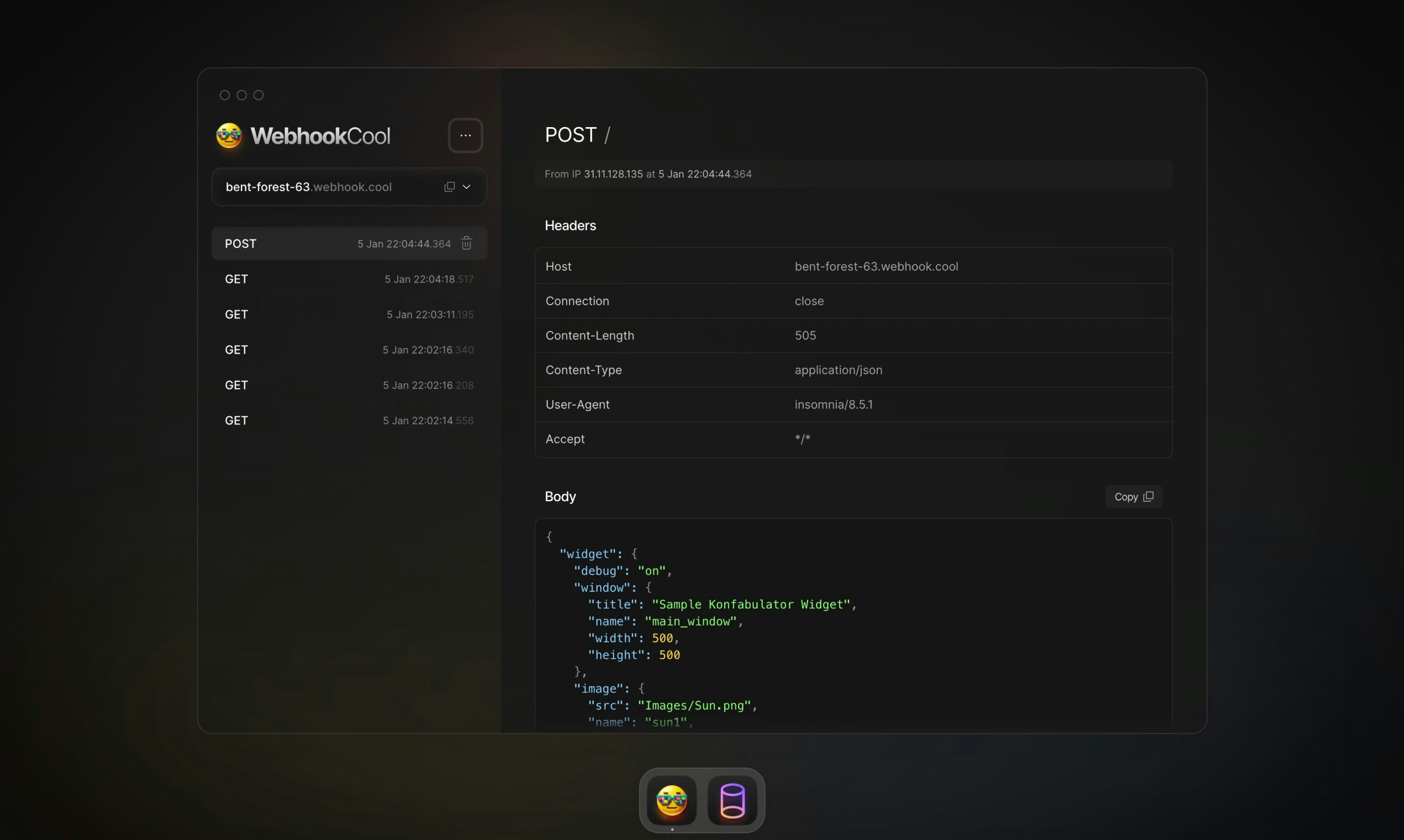 Webhook.cool - Бесплатный онлайн -тестер веб -крюка медиа 3