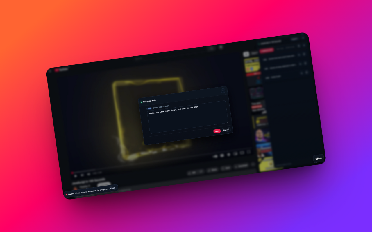 Yt Notizen - Verwandeln Sie YouTube -Videos in strukturiertes, wiederverwendbares Wissen Medien 5
