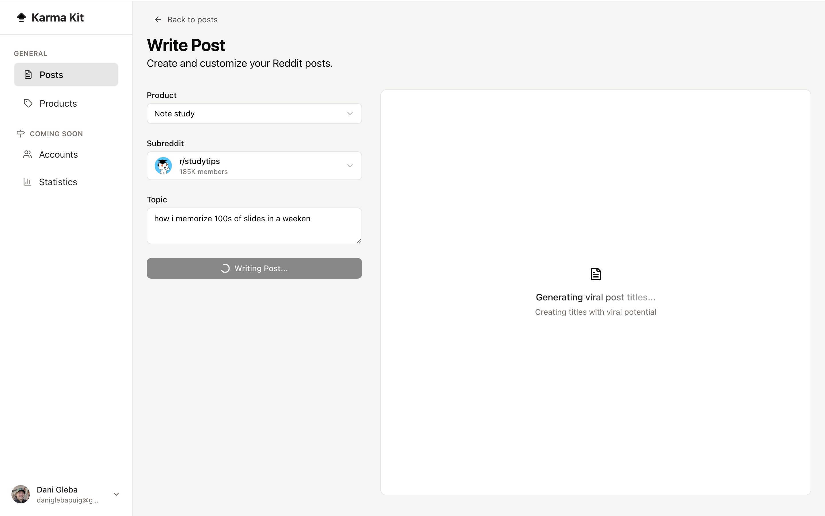 Karma Kit - Write Viral Reddit Posts with AI media 3