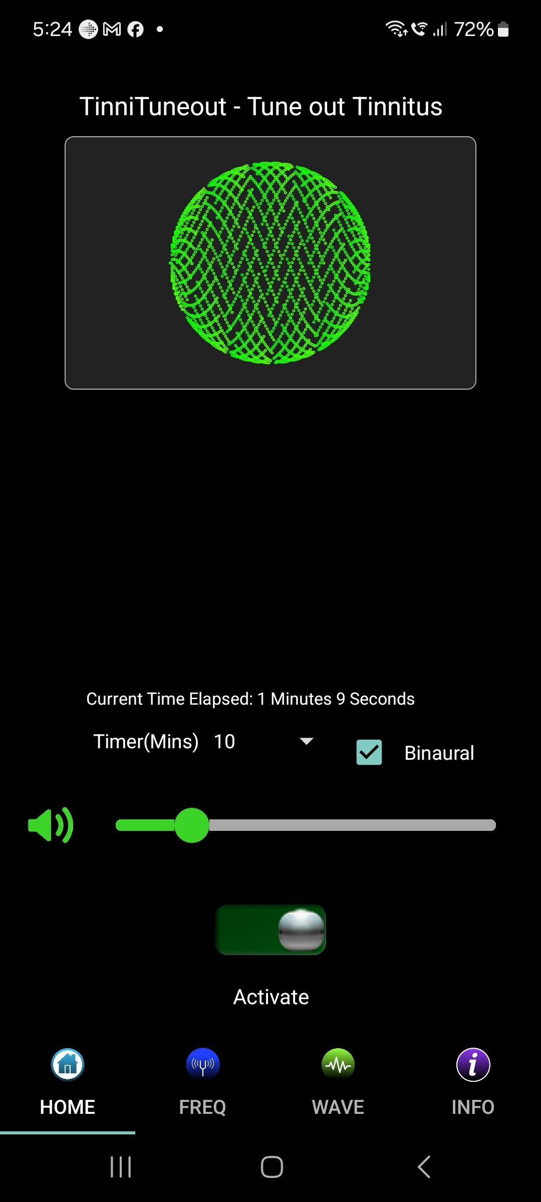 TinniTuneout - Screenshot 2 showing product features and functionality
