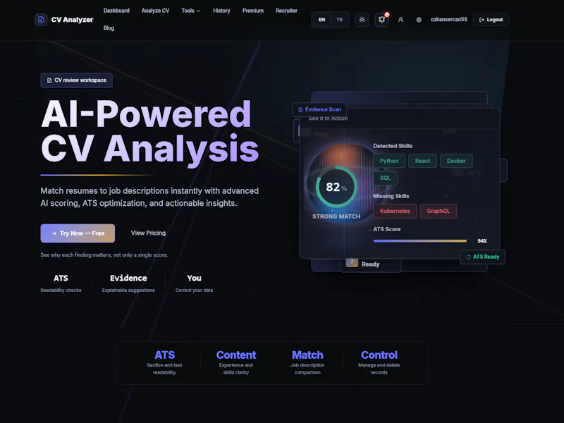 CV Analyzer screenshot 1