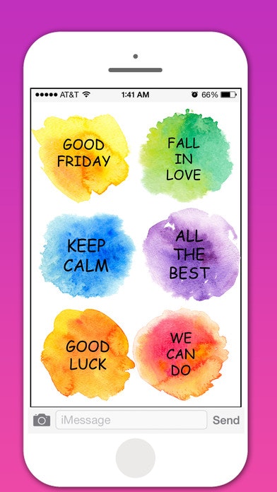 Watercolor Greetings Stickers Pack gallery image