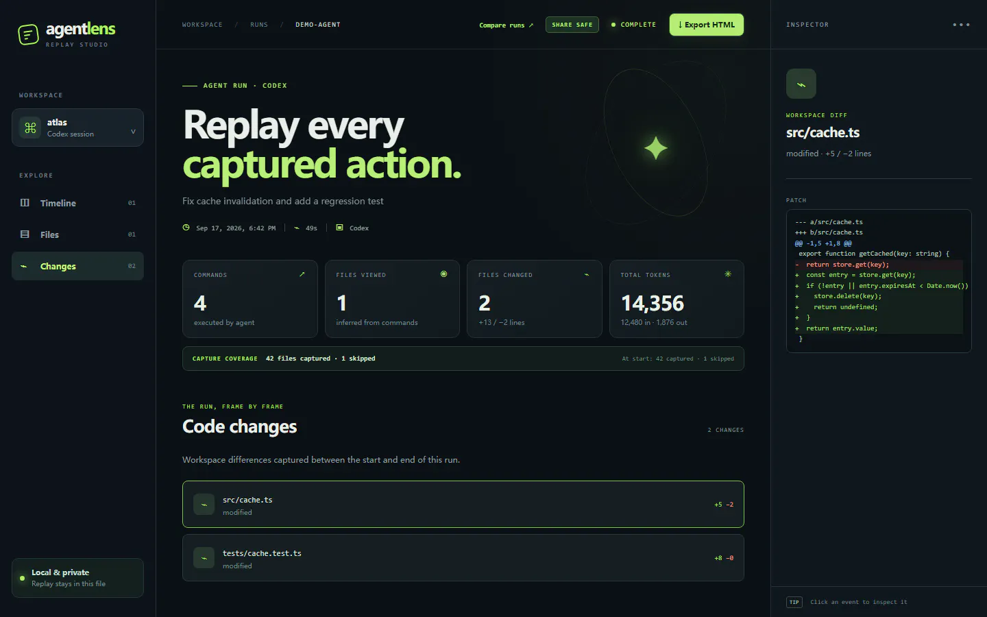AgentLens Replay gallery image