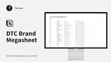 DTC Brand Megasheet gallery image