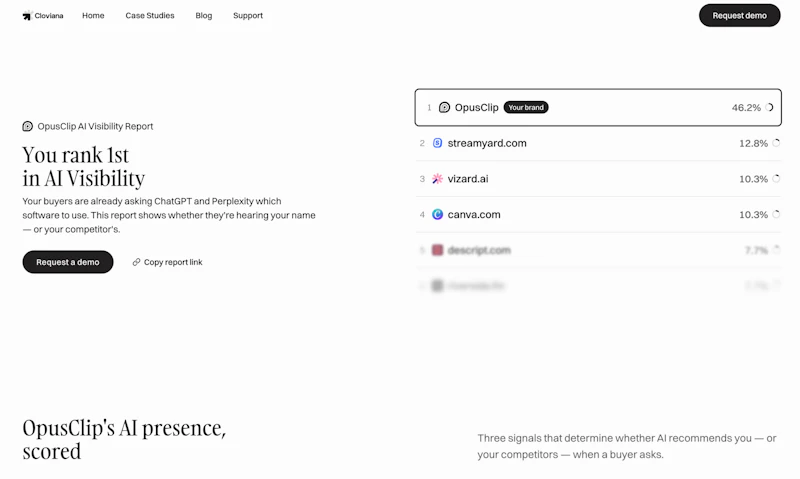 Cloviana Free AI Visibility Audit screenshot 2