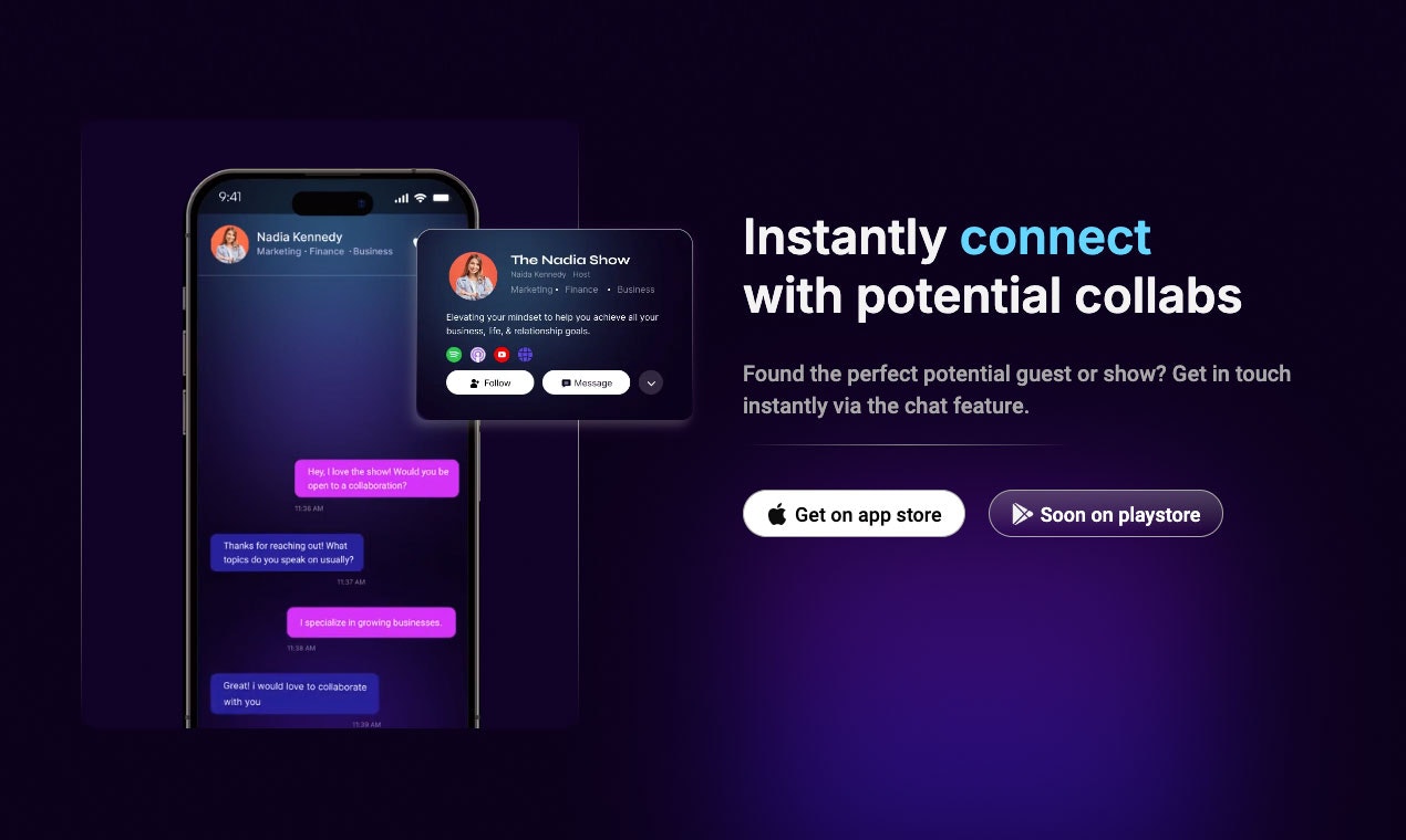 Podzter - Connect with the perfect podcast guests and hosts instantly media 4