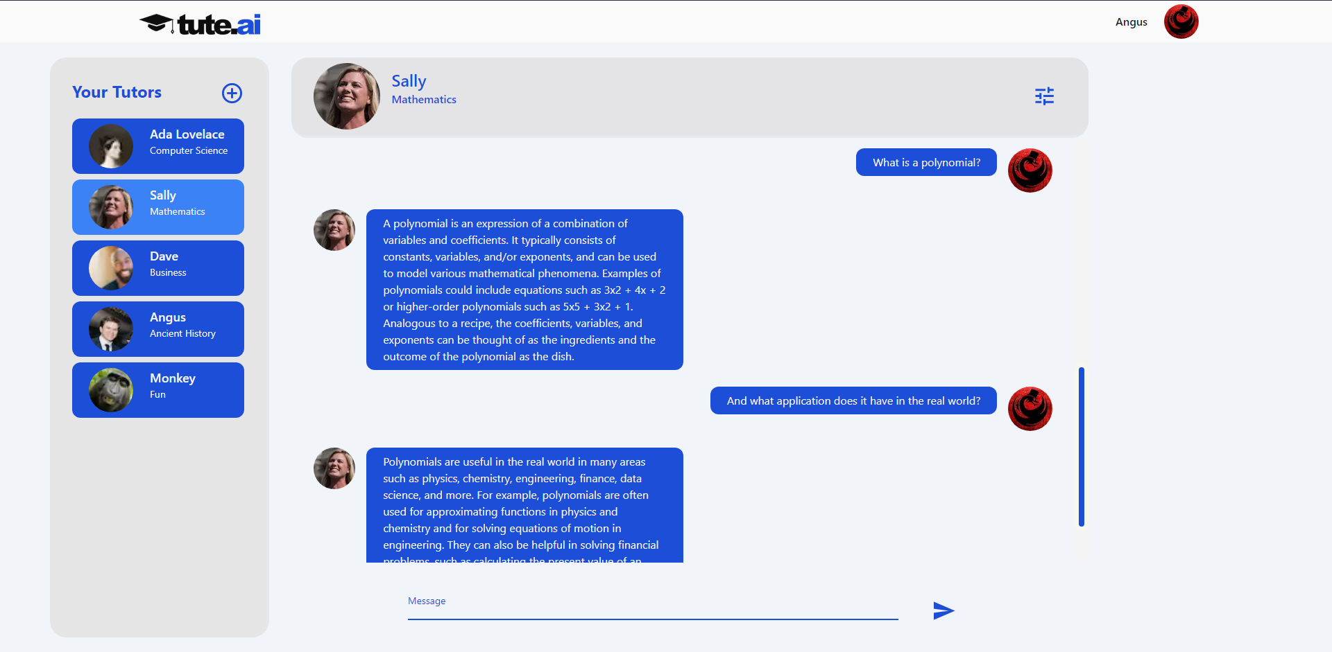 tute.ai - Putting an AI tutor in the pocket of every student | Product Hunt