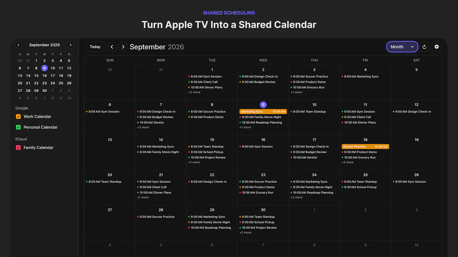 TV - Family Calendar screenshot 1