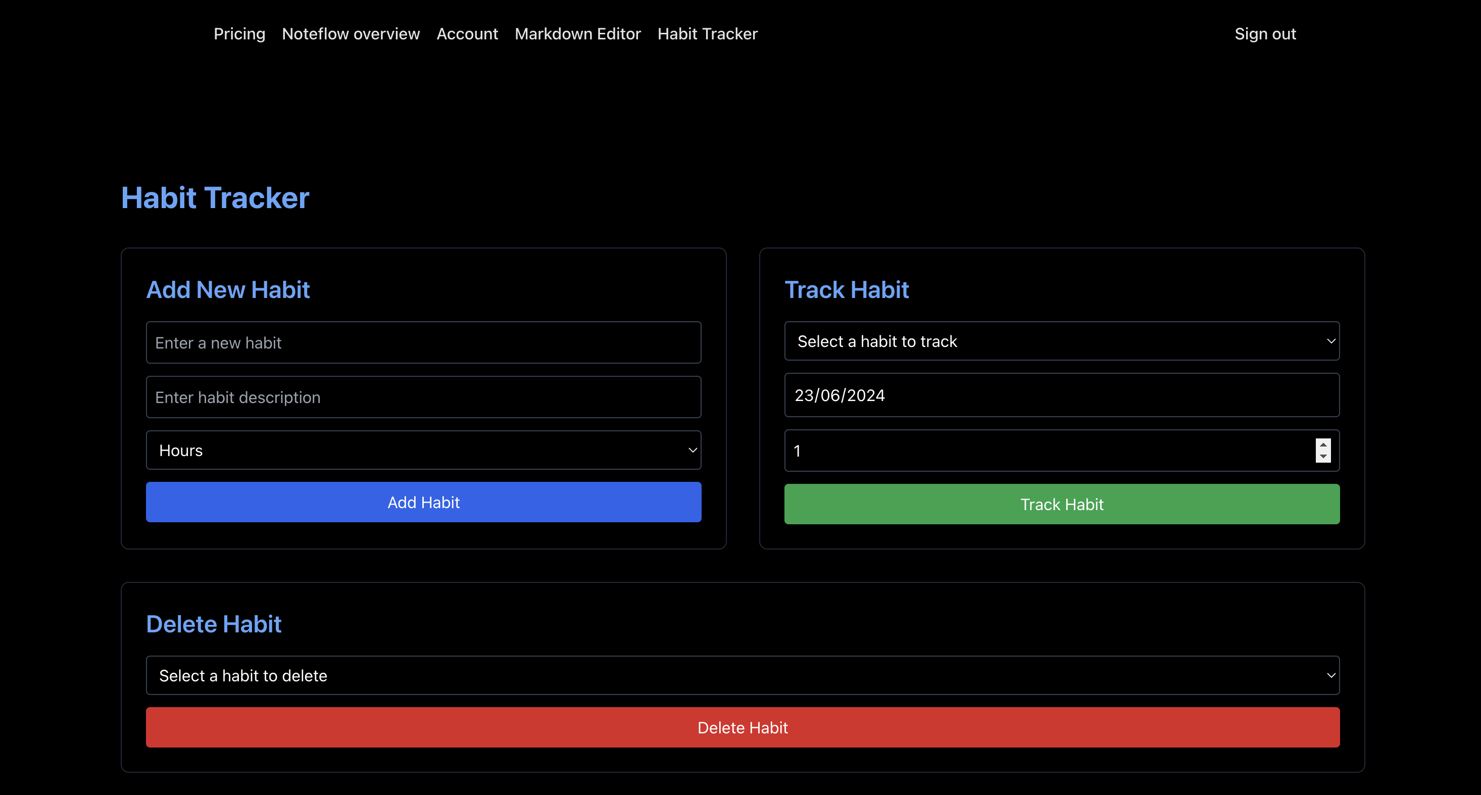 Mídia 3 de NOTEFLOW - Editor de Markdown simples, mas elegante, e rastreador de hábitos
