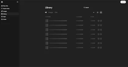 라이브러리 전체 화면 인터페이스