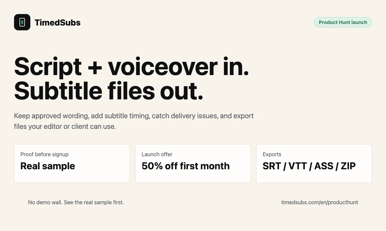 TimedSubs screenshot 1