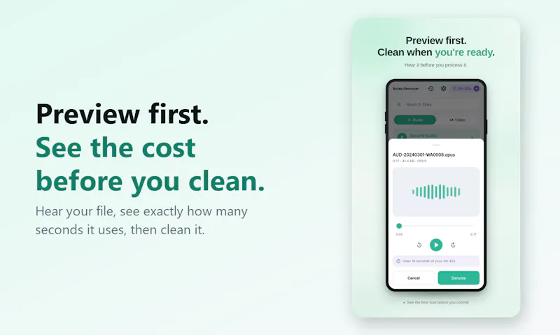 AI Audio Video Noise Remover screenshot 2