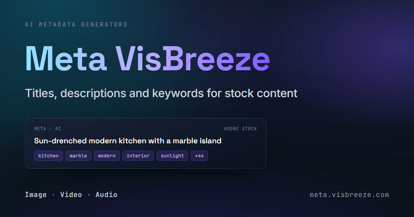 VisBreeze — AI Metadata Generator screenshot 1