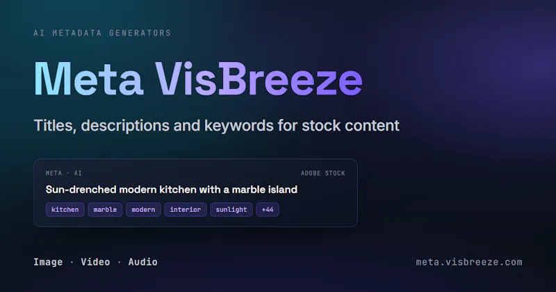 VisBreeze — AI Metadata Generator screenshot 1